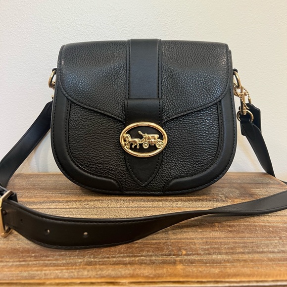 Coach Handbags - Coach Georgie Saddle Bag Black Crossbody